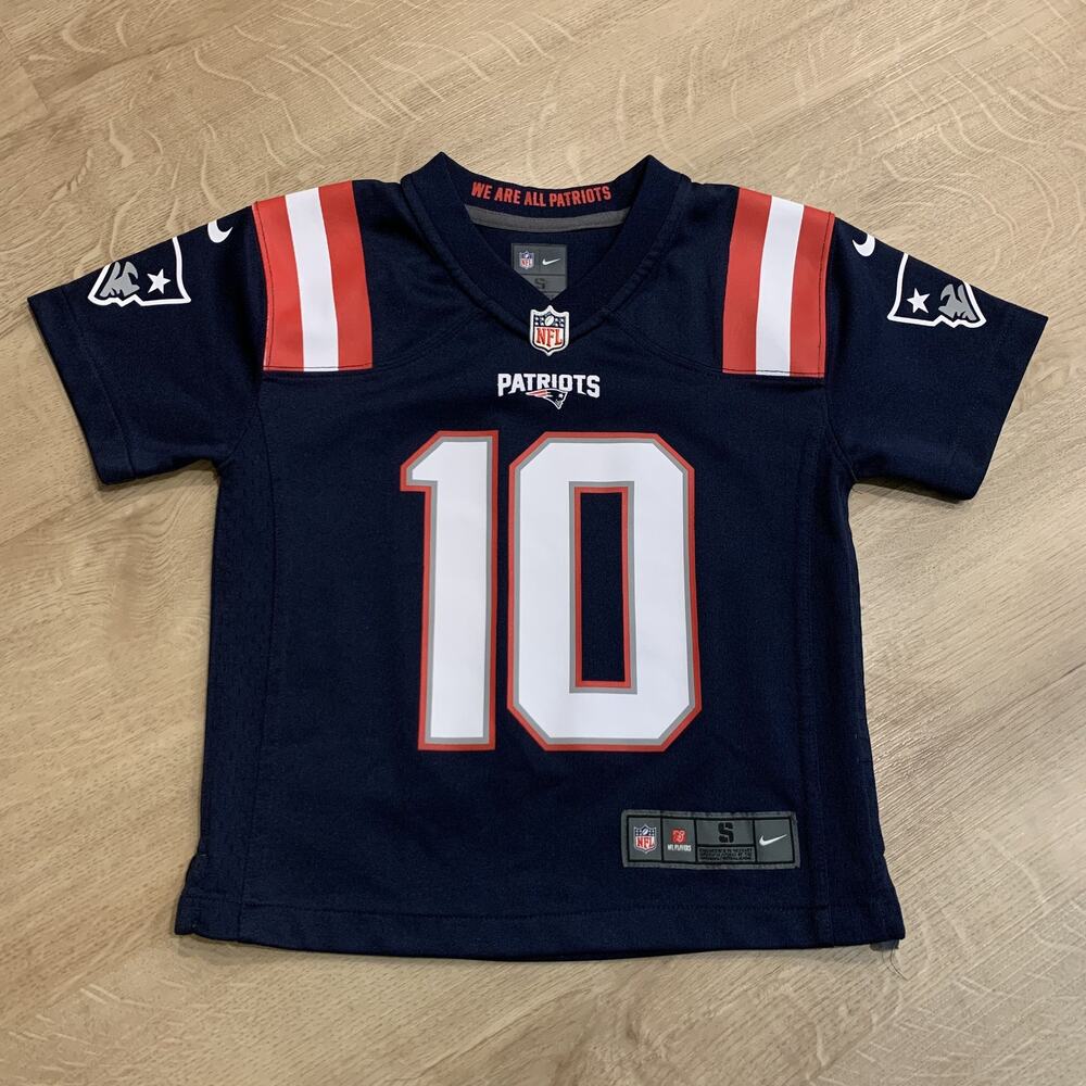 Nike NFL New England Patriots Mac Jones #10 Jersey Kids Boys Small S (4 Yrs) 4T
